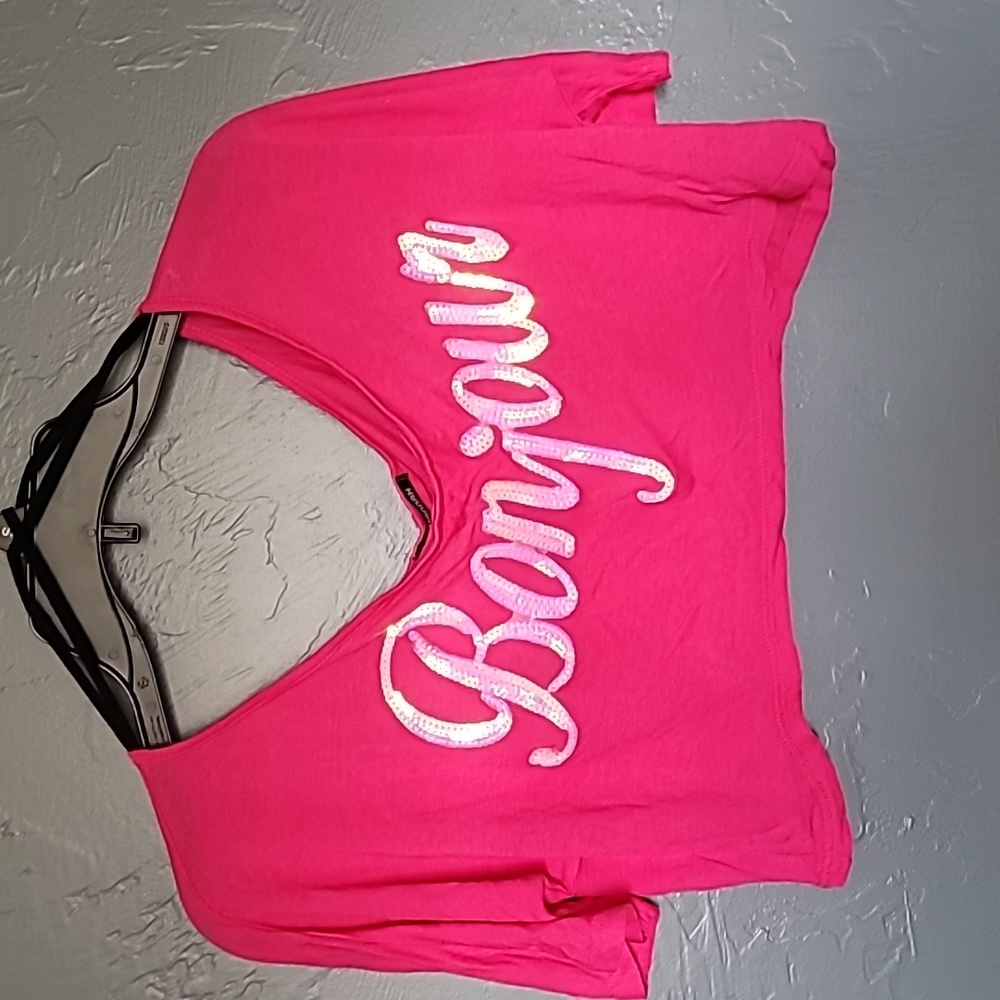 Super Short 'Bonjour' Crop Top EUC